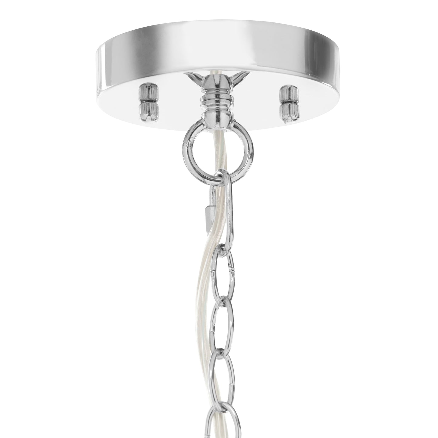 Pendentif suspendu en verre et cristal à facettes en forme d'orchidée argentée Wallock, à brancher ou à câblé