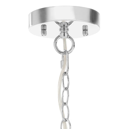 Pendentif suspendu en verre et cristal à facettes en forme d'orchidée argentée Wallock, à brancher ou à câblé