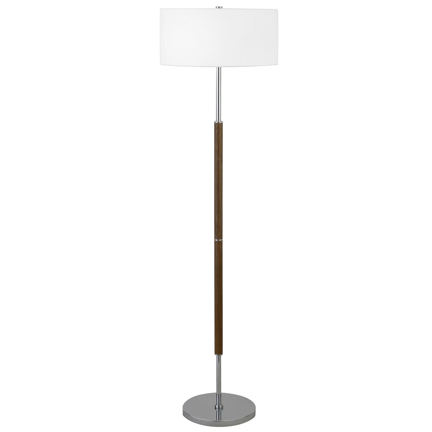 Lampadaire Simone à 2 lumières avec abat-jour en tissu