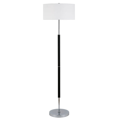 Lampadaire Simone à 2 lumières avec abat-jour en tissu