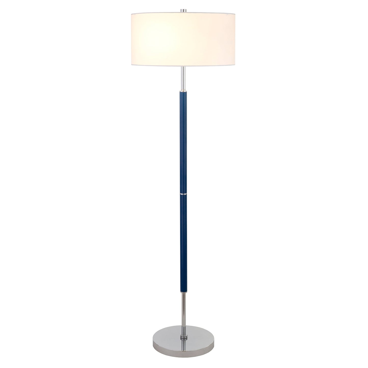 Lampadaire Simone à 2 lumières avec abat-jour en tissu
