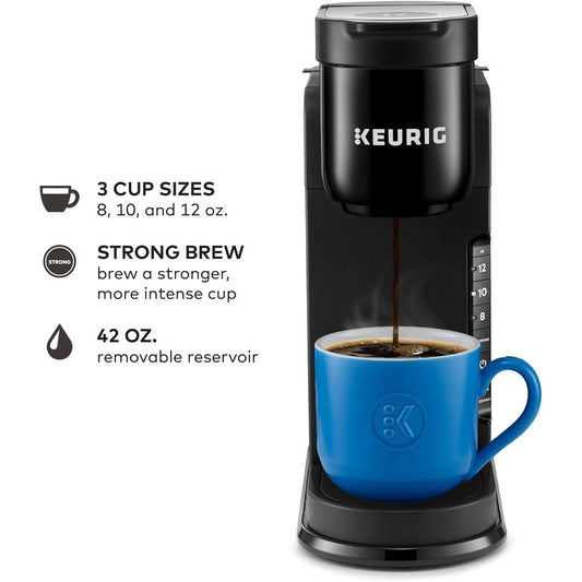 Cafetière K-Cup à dose unique, 3 tailles d'infusion, infusion forte, réservoir de 1,27 l, noir