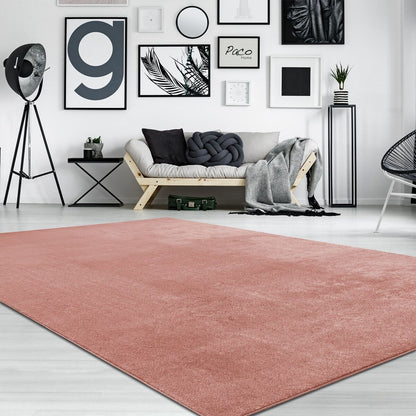 Tapis doux et lavable avec envers antidérapant, couleurs unies