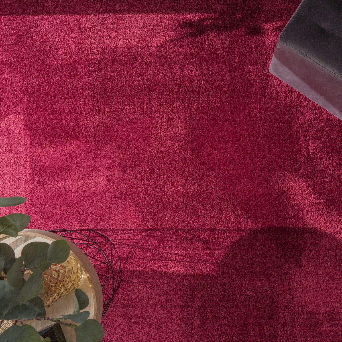 Tapis doux et lavable avec envers antidérapant, couleurs unies