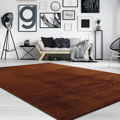 Tapis doux et lavable avec envers antidérapant, couleurs unies