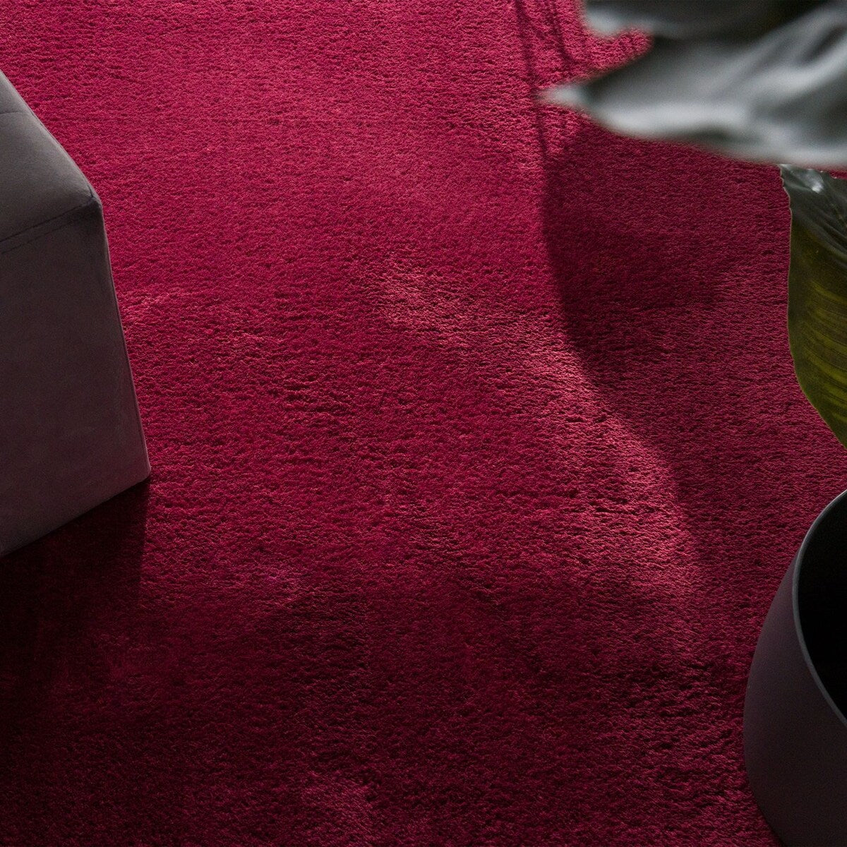 Tapis doux et lavable avec envers antidérapant, couleurs unies