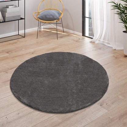 Tapis doux et lavable avec envers antidérapant, couleurs unies