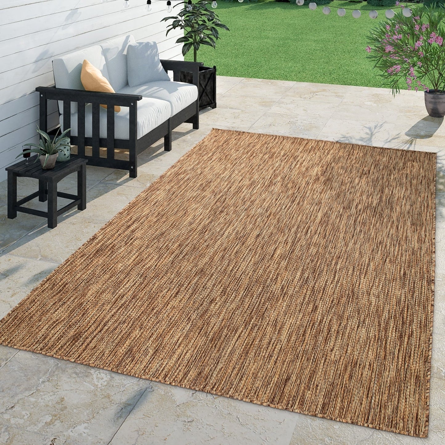 Tapis d'extérieur imperméable à motifs variés pour terrasse