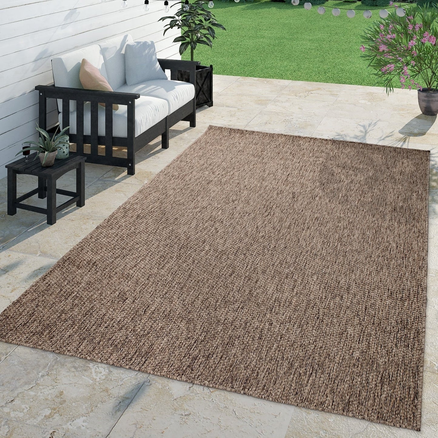 Tapis d'extérieur imperméable à motifs variés pour terrasse