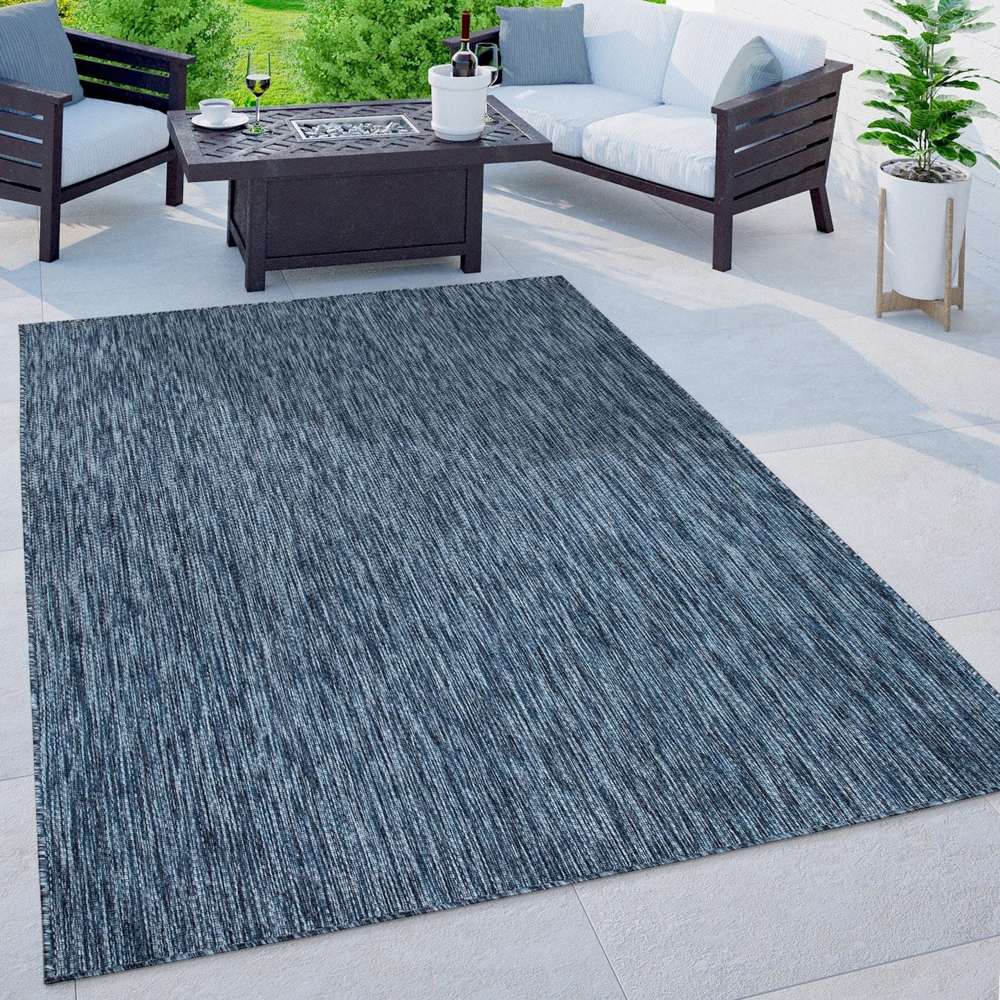 Tapis d'extérieur imperméable à motifs variés pour terrasse