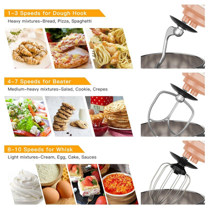 Batteur sur socle - Capacité de 7,5 pintes, 10 vitesses, moteur de 660 W