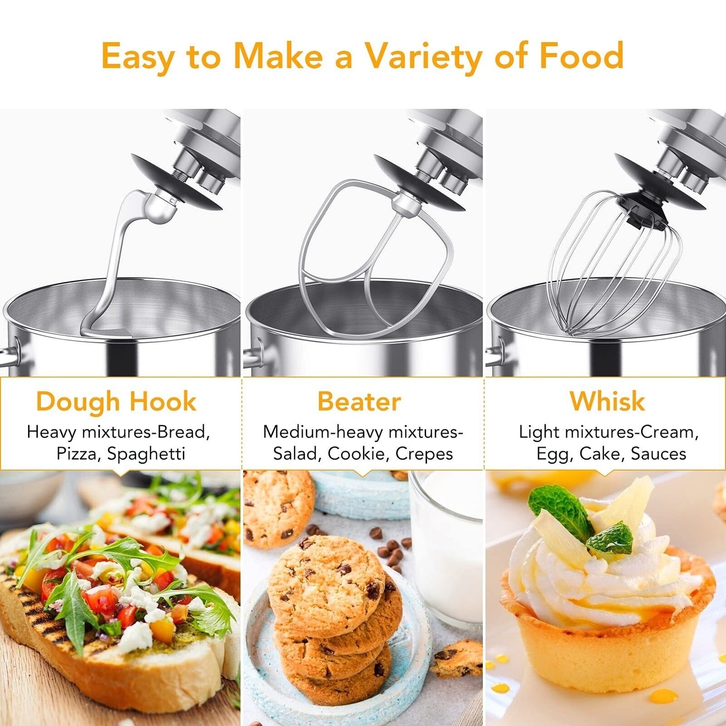 Batteur sur socle - Capacité de 7,5 pintes, 10 vitesses, moteur de 660 W