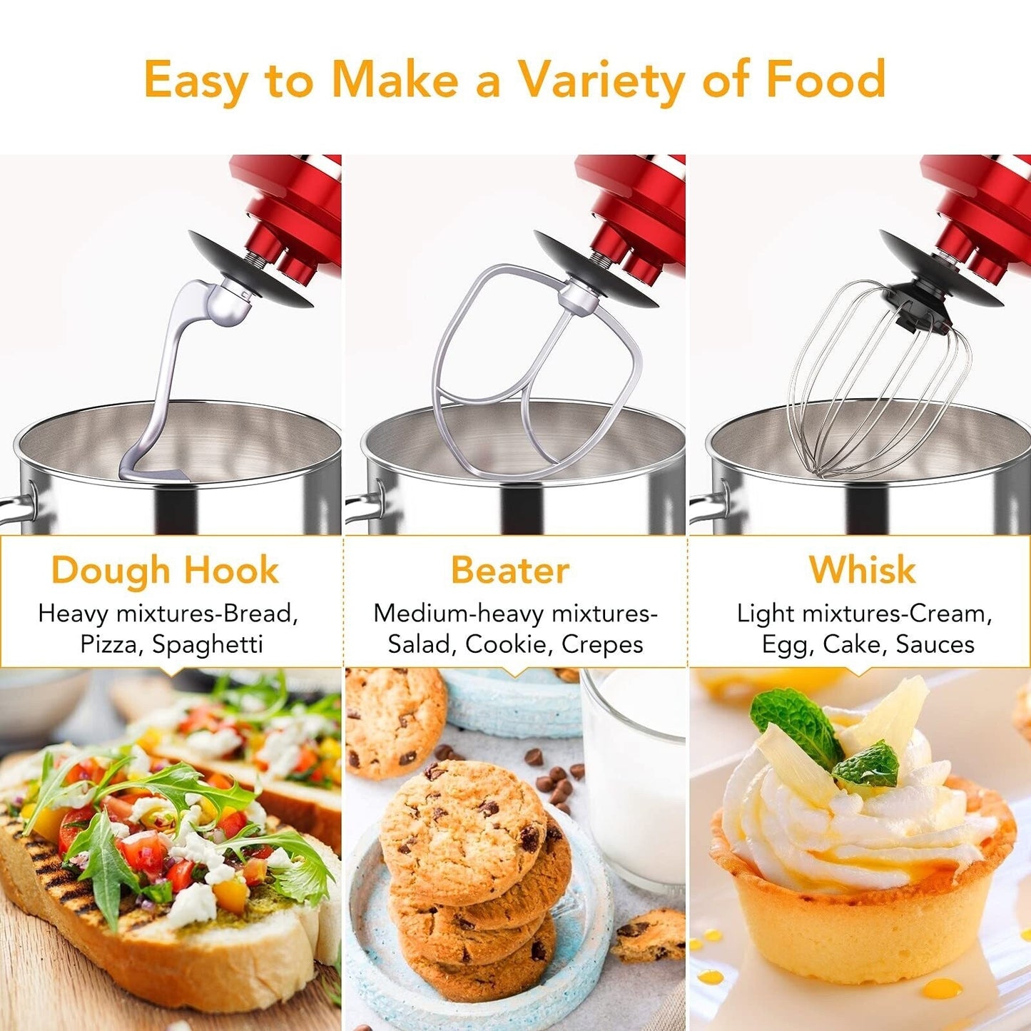 Batteur sur socle - Capacité de 7,5 pintes, 10 vitesses, moteur de 660 W