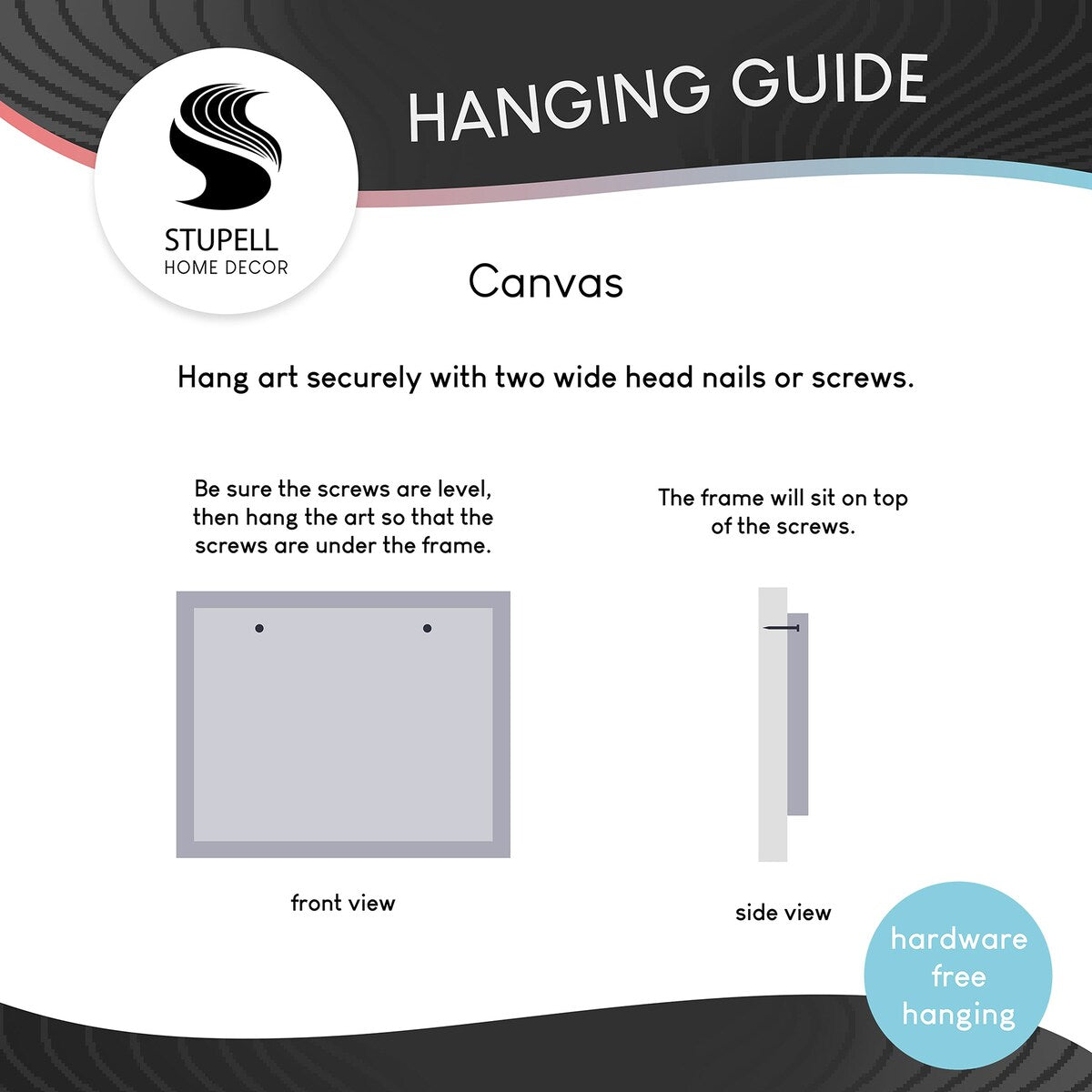 Stupell - Panneau de salle de bain « Asseyez-vous » - Art mural minimaliste sur toile noir et blanc