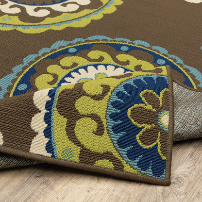 Tapis d'intérieur/extérieur à médaillons floraux Vista Home Catalina--