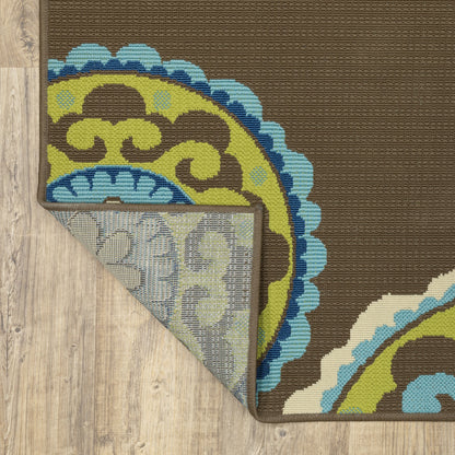 Tapis d'intérieur/extérieur à médaillons floraux Vista Home Catalina--