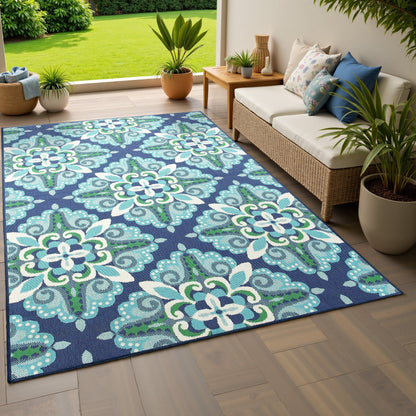 Tapis d'intérieur et d'extérieur Style Haven Martinque Medallion-