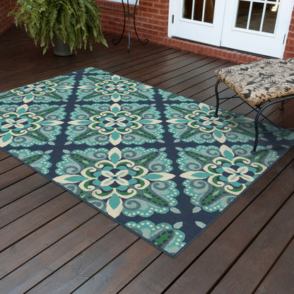 Tapis d'intérieur et d'extérieur Style Haven Martinque Medallion-