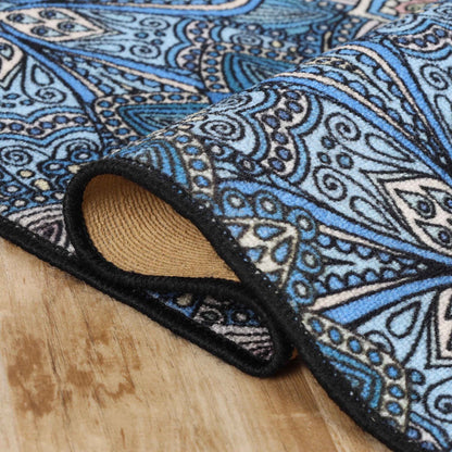 Tapis d'intérieur et d'extérieur antidérapant à motif floral bohème Cassidy de qualité supérieure