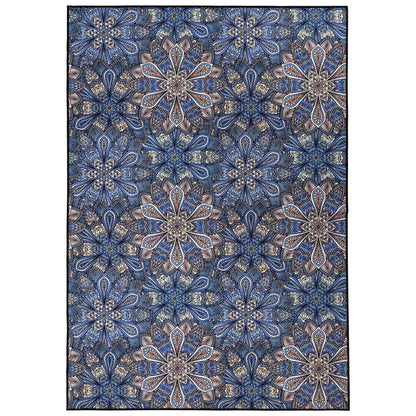 Tapis d'intérieur et d'extérieur antidérapant à motif floral bohème Cassidy de qualité supérieure