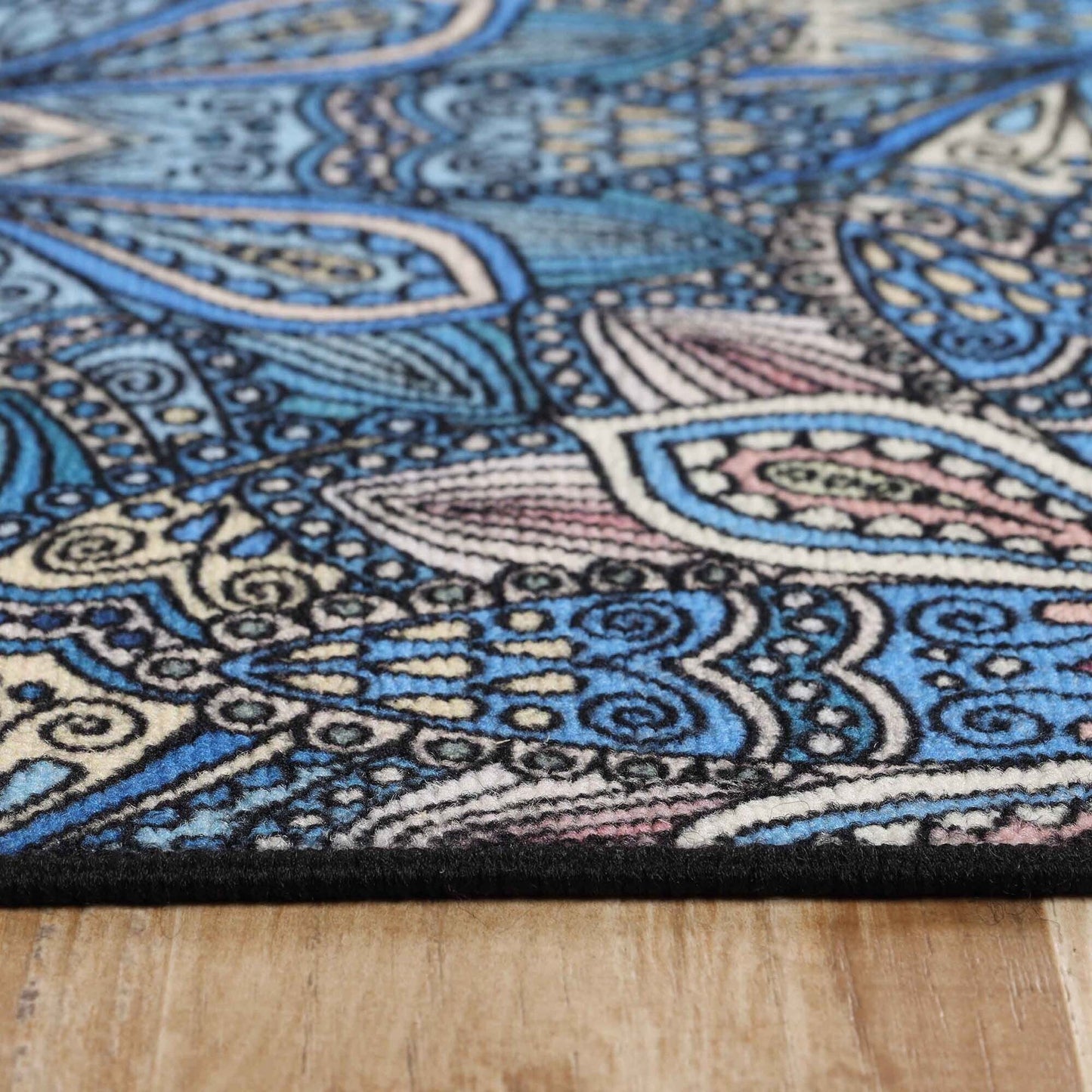 Tapis d'intérieur et d'extérieur antidérapant à motif floral bohème Cassidy de qualité supérieure