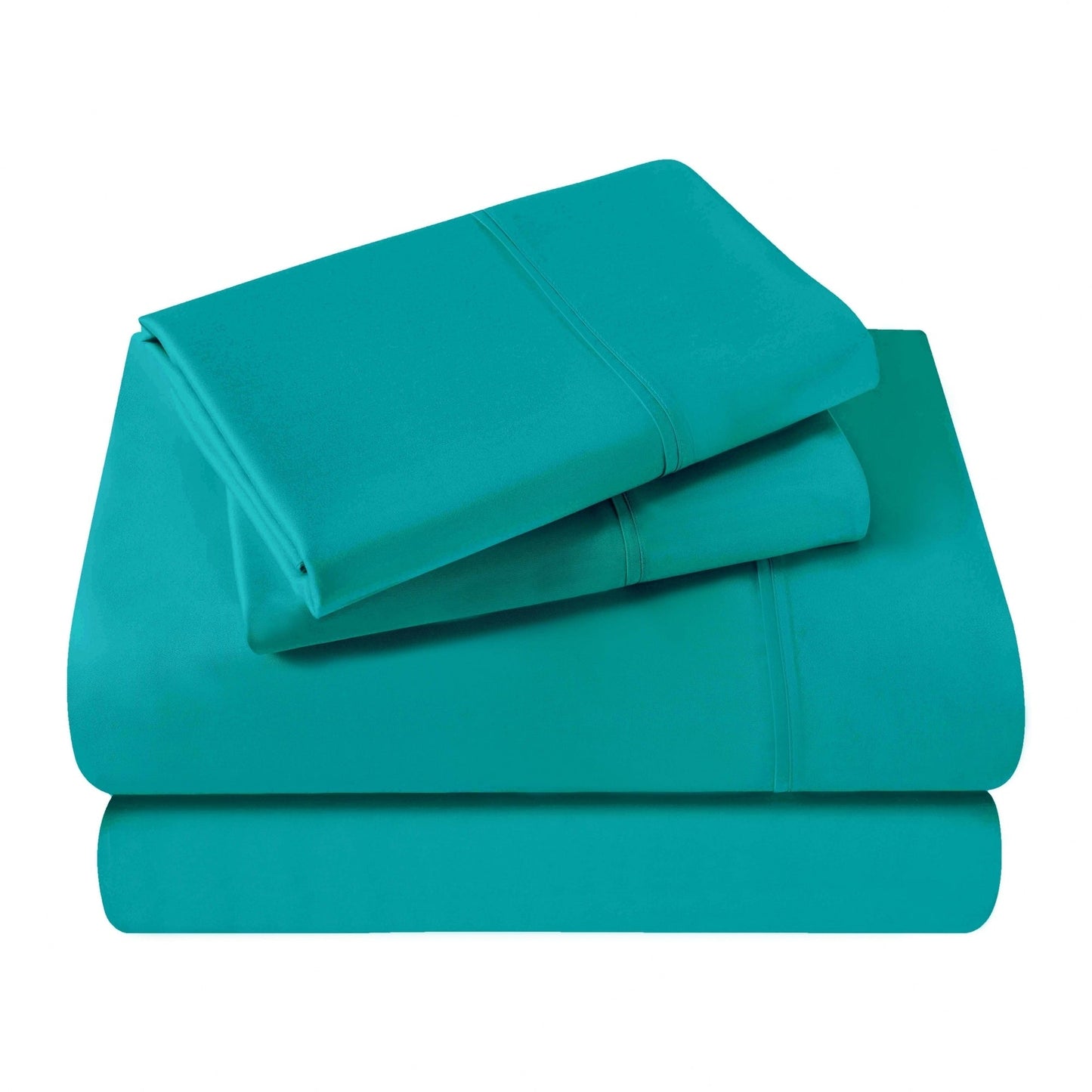 Parure de lit en coton égyptien de qualité supérieure, 400 fils au pouce carré, avec poche profonde et couleur unie