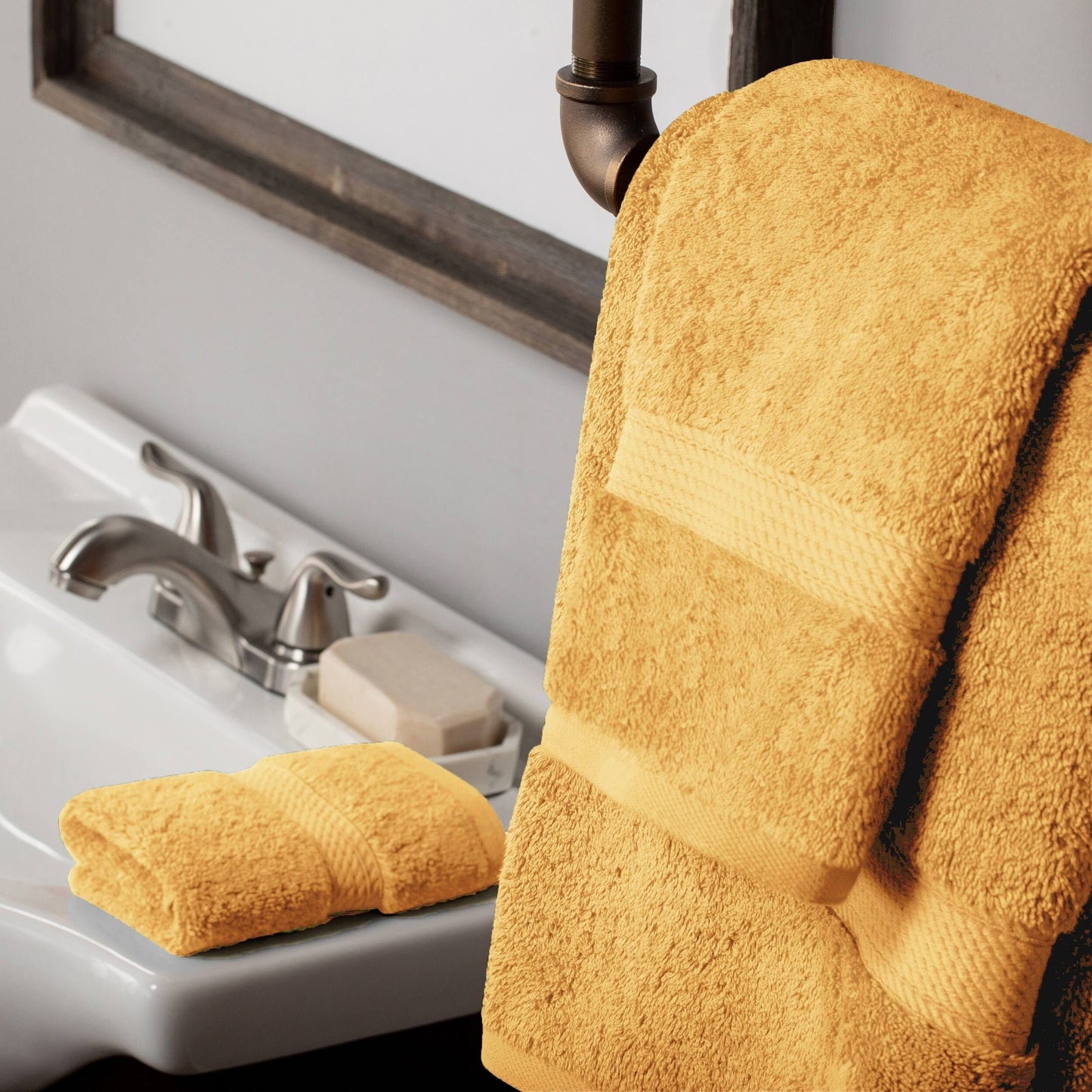 Ensemble de serviettes 3 pièces en coton égyptien épais de qualité supérieure