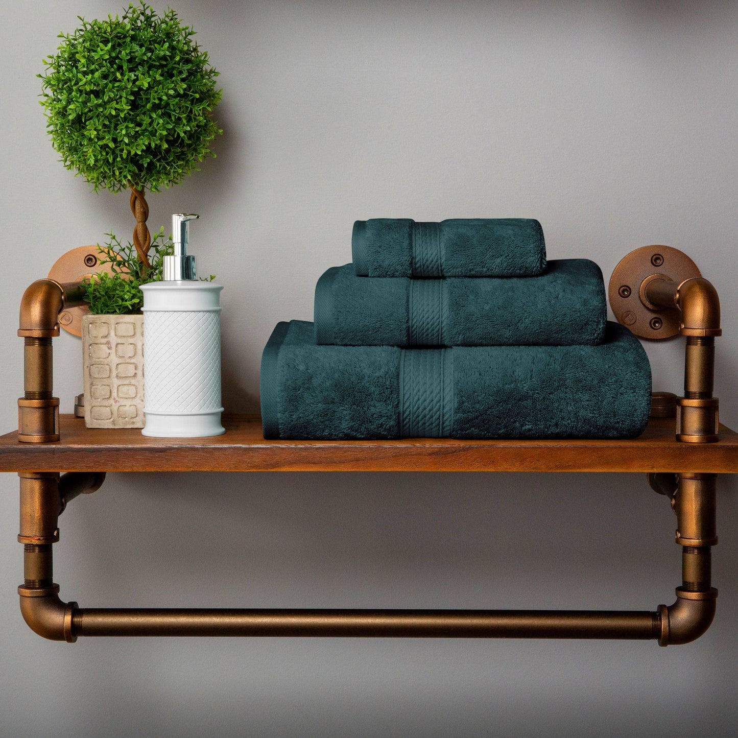 Ensemble de serviettes 3 pièces en coton égyptien épais de qualité supérieure