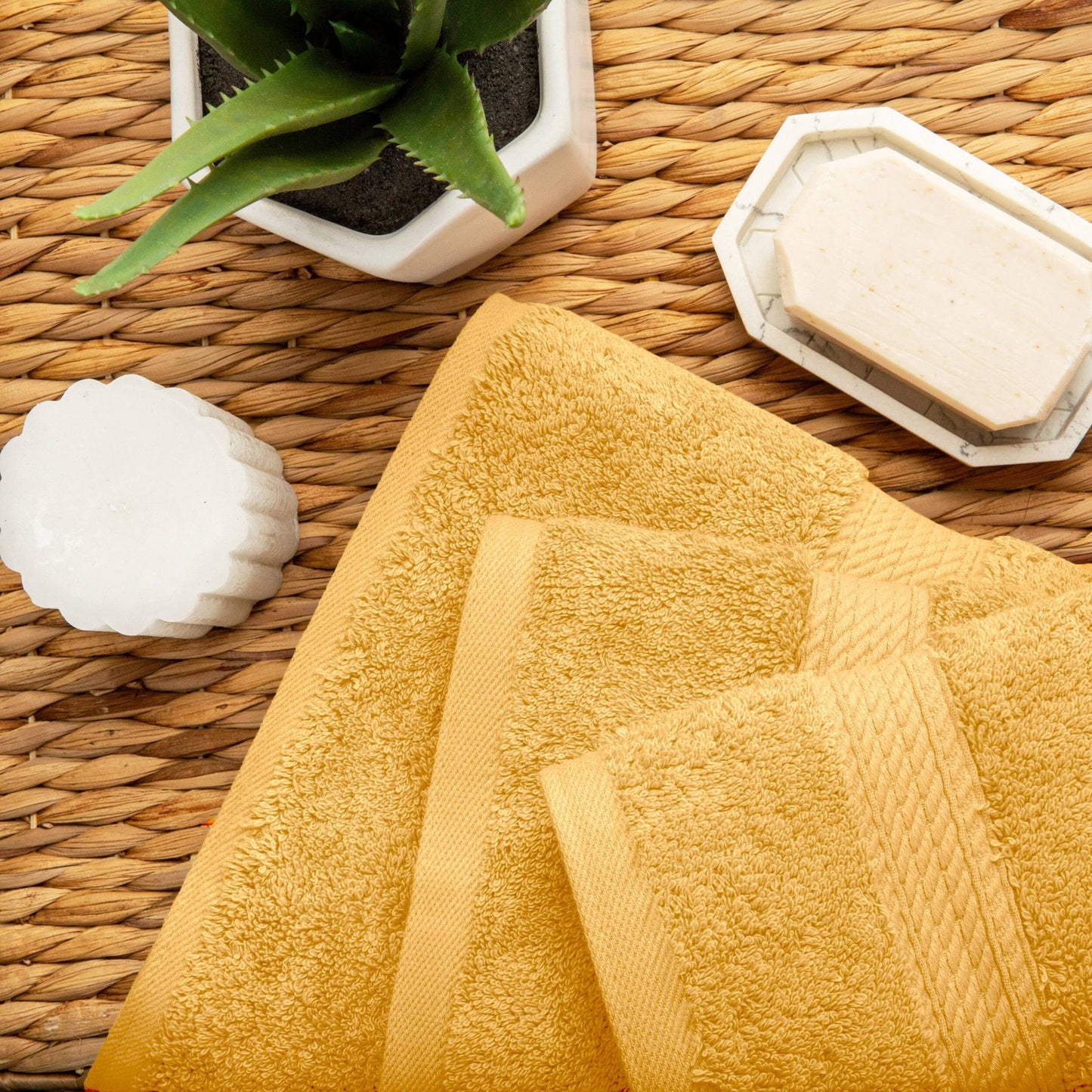 Ensemble de serviettes 3 pièces en coton égyptien épais de qualité supérieure