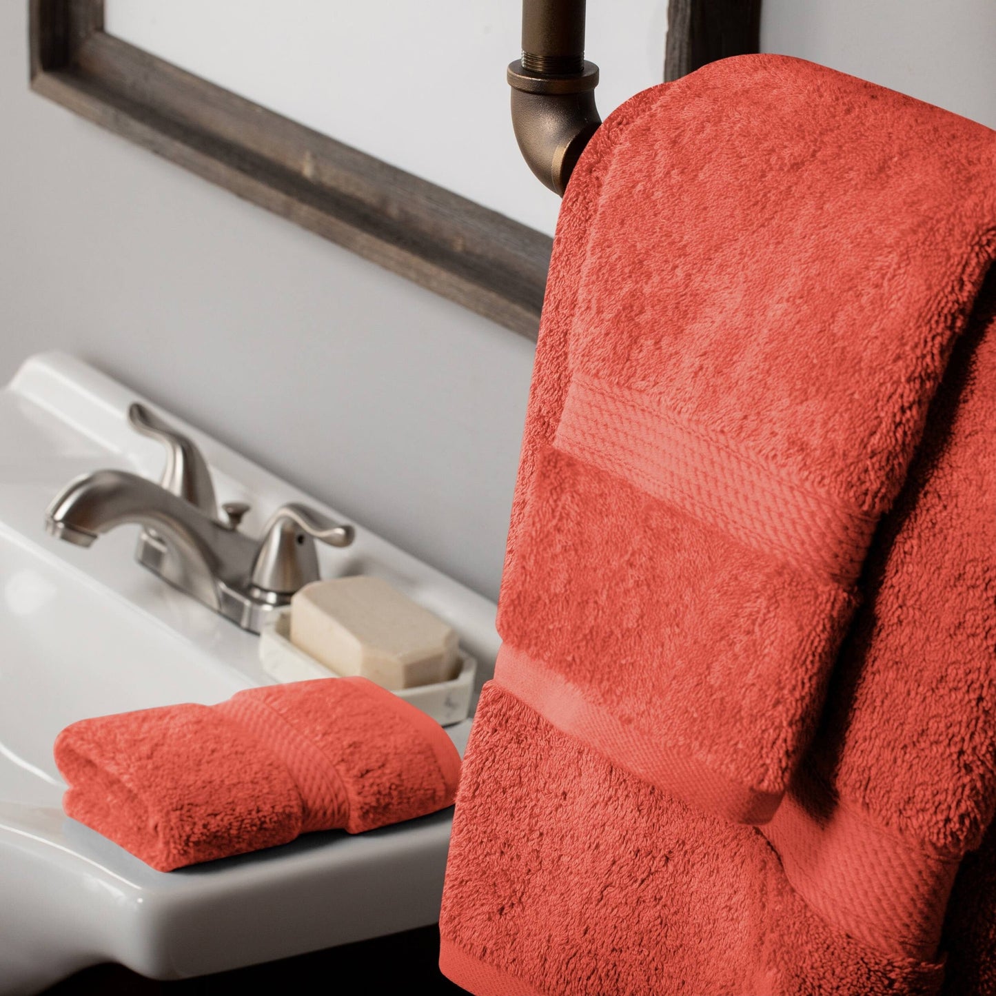 Ensemble de serviettes 3 pièces en coton égyptien épais de qualité supérieure