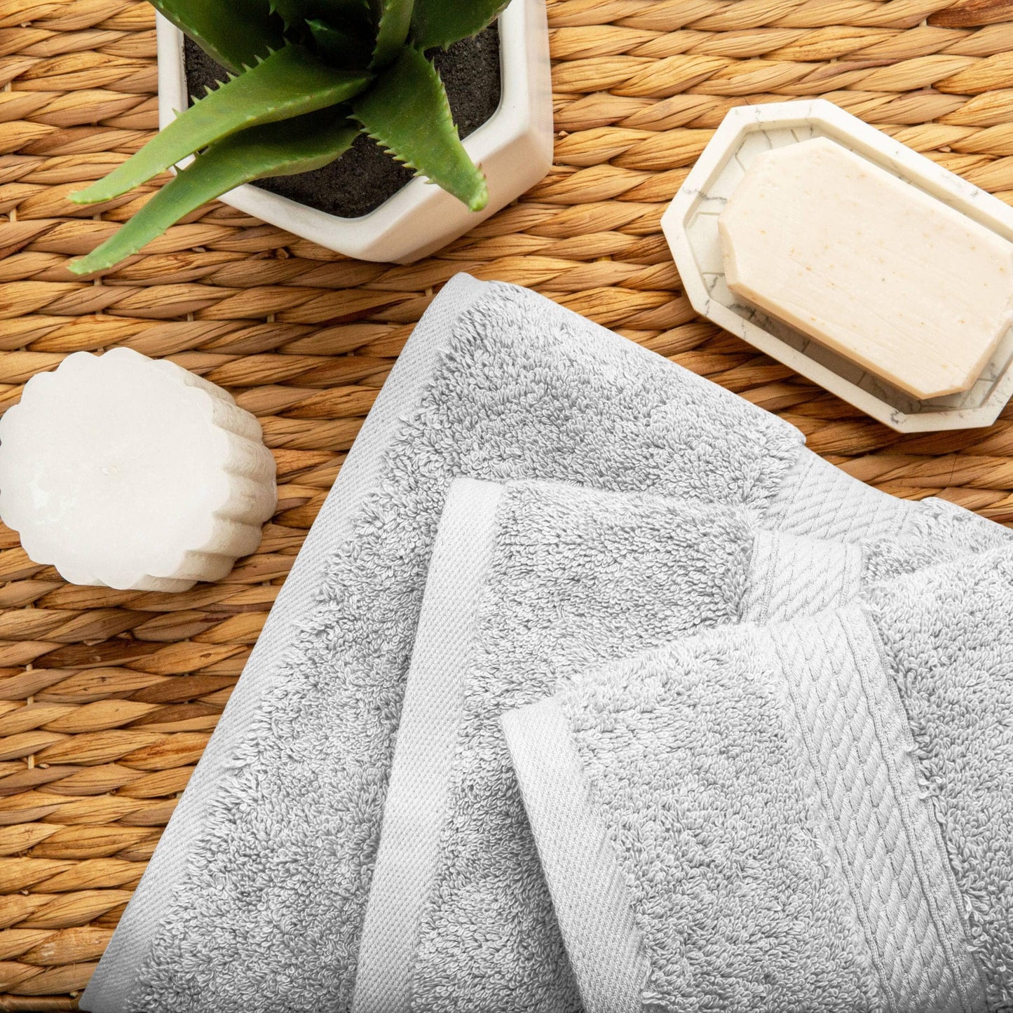 Ensemble de serviettes 3 pièces en coton égyptien épais de qualité supérieure