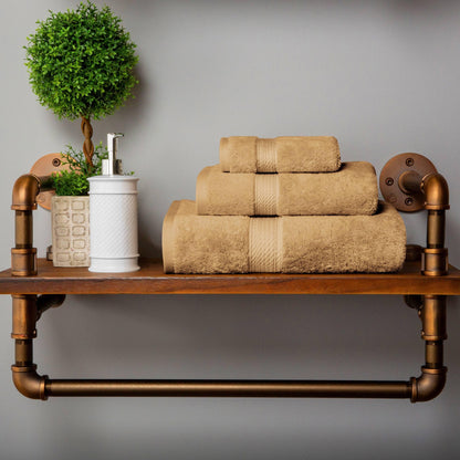 Ensemble de serviettes 3 pièces en coton égyptien épais de qualité supérieure