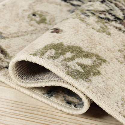 Tapis d'intérieur floral de style ferme jacobéen de qualité supérieure