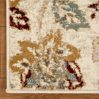 Tapis d'intérieur floral de style ferme jacobéen de qualité supérieure