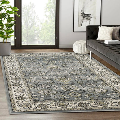 Tapis d'intérieur ou de couloir classique à motif floral Superior Lille