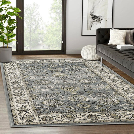 Tapis d'intérieur ou de couloir classique à motif floral Superior Lille