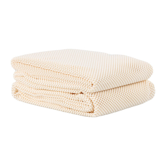 Sous-tapis d'intérieur réversible et antidérapant en mousse Rio de qualité supérieure - Crème