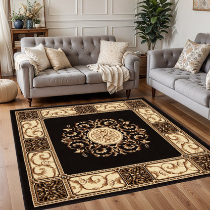 Grand tapis d'intérieur traditionnel de qualité supérieure