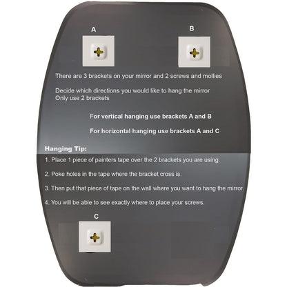 Miroir de salle de bain ovale moderne sans cadre de Sydney