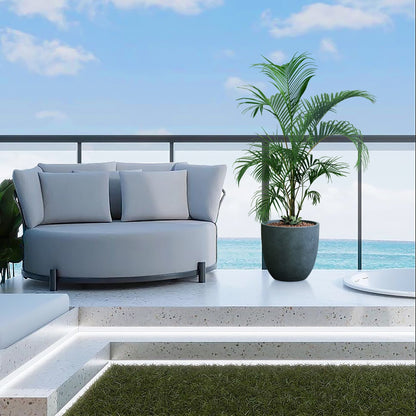 Jardinière ronde conique en MgO, pour l'intérieur et l'extérieur