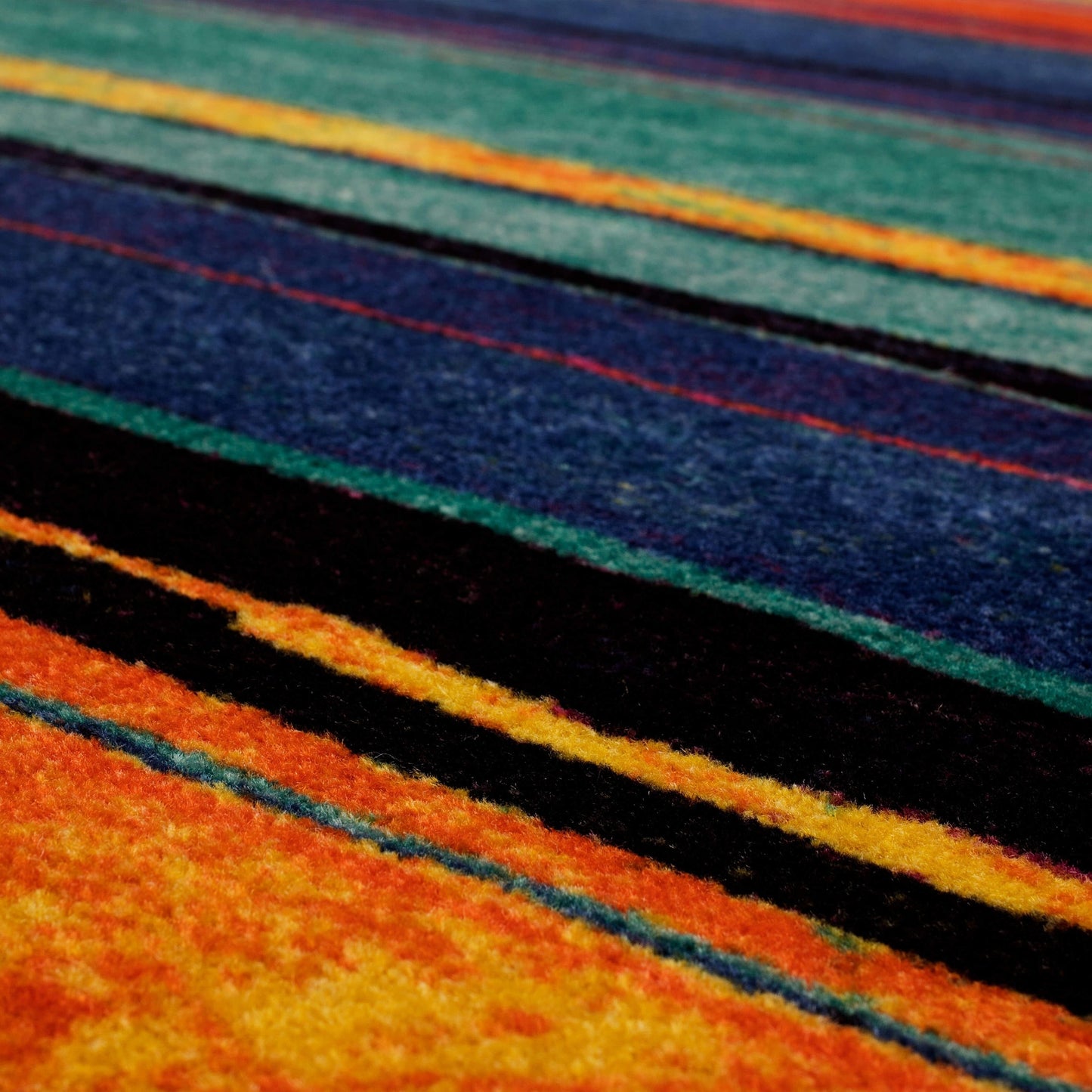 Tapis bohème rayé multicolore Sultan Nomad Curated