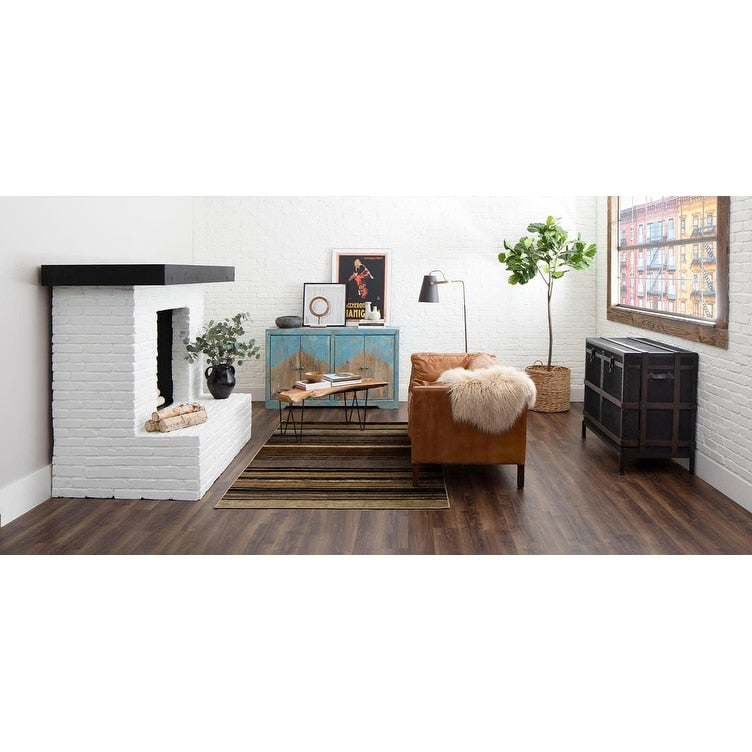 Tapis bohème rayé multicolore Sultan Nomad Curated