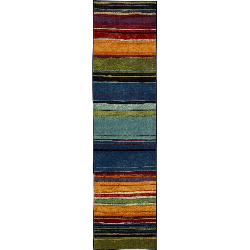 Tapis bohème rayé multicolore Sultan Nomad Curated