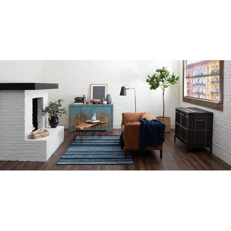 Tapis bohème rayé multicolore Sultan Nomad Curated