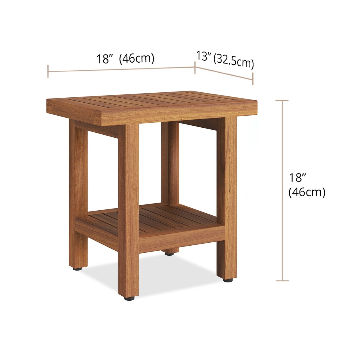 Le banc de douche en teck original pour spa