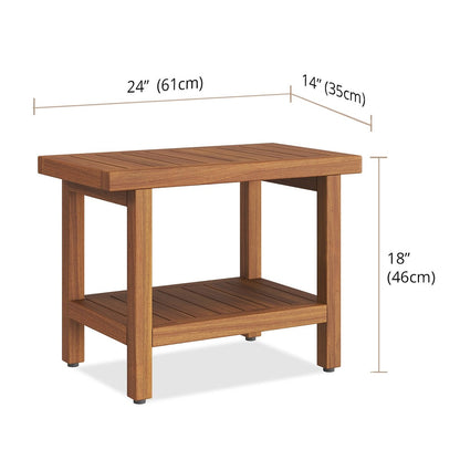 Le banc de douche en teck original pour spa