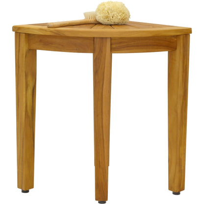 Le banc de douche d'angle en teck original Kai