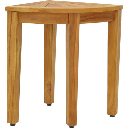 Le banc de douche d'angle en teck original Kai