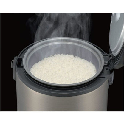 Cuiseur à riz et chauffe-plat Tiger JNP-S55U-HU 3 tasses, acier inoxydable gris
