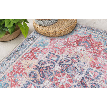 Tapis multi-surfaces traditionnel, vintage et vieilli, lavable en machine